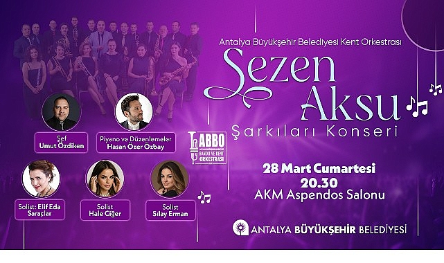 ABBO’dan Sezen Aksu şarkıları konseri