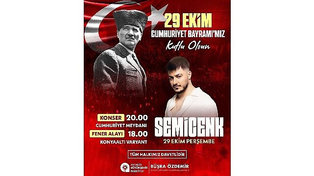 Antalya’da Cumhuriyet coşkusu fener alayı ve Semicenk konseriyle yaşanacak